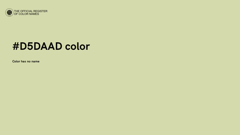#D5DAAD color image