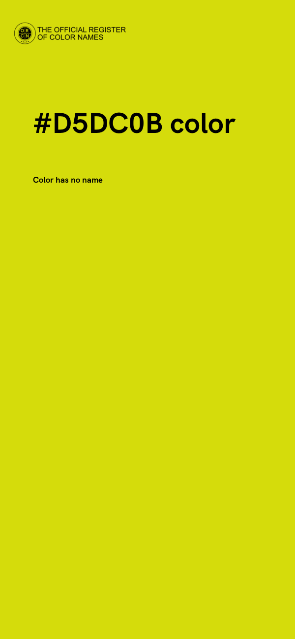 #D5DC0B color image