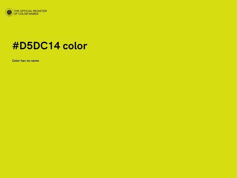#D5DC14 color image