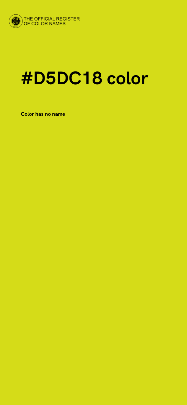 #D5DC18 color image