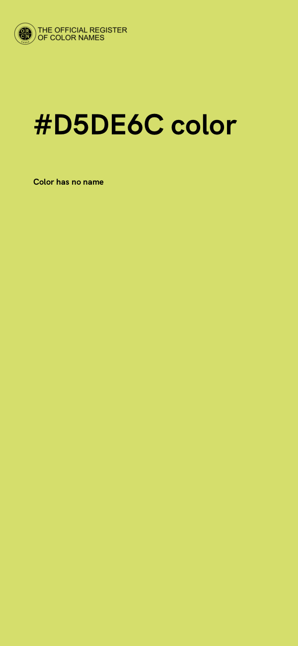 #D5DE6C color image