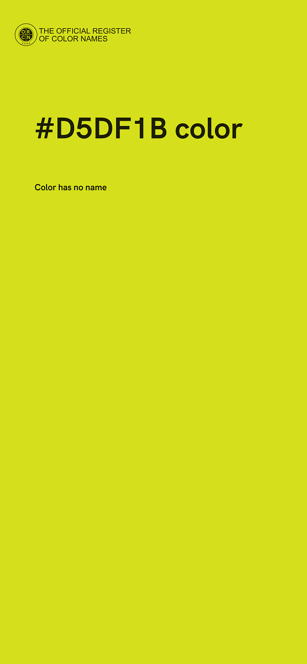 #D5DF1B color image