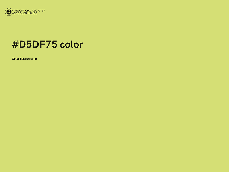 #D5DF75 color image