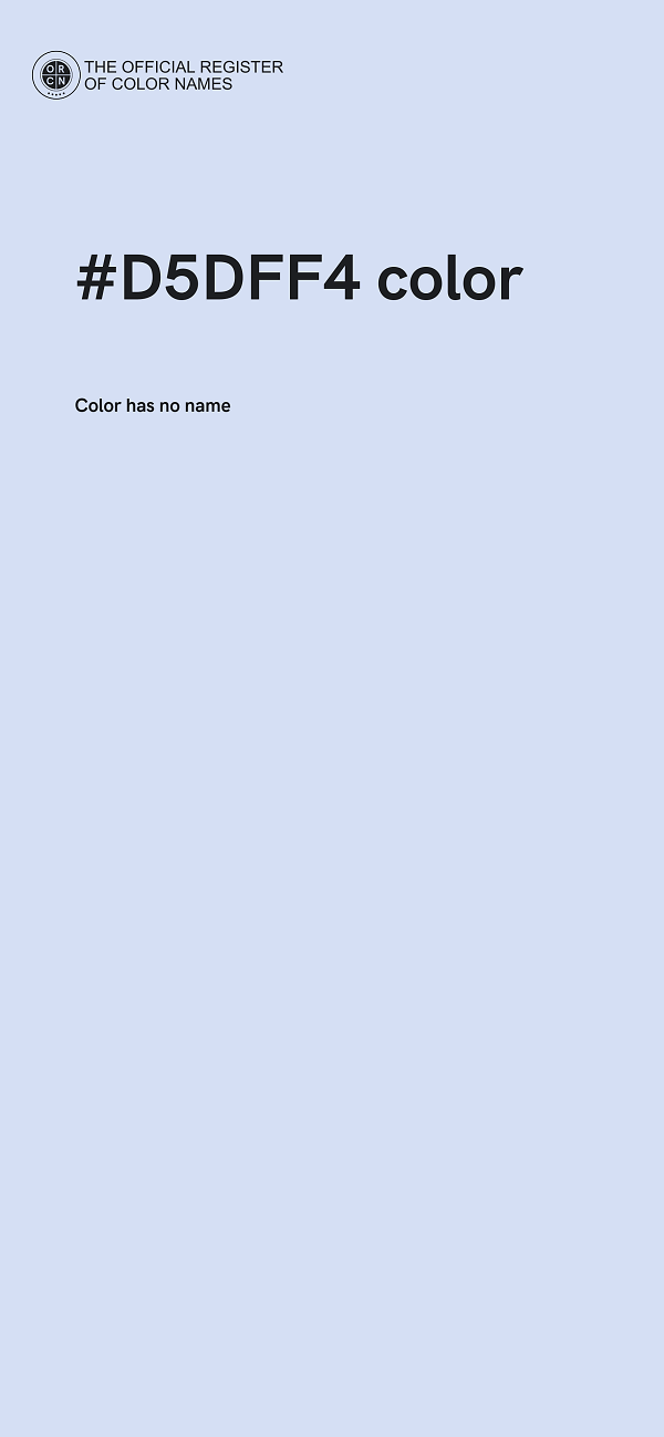 #D5DFF4 color image