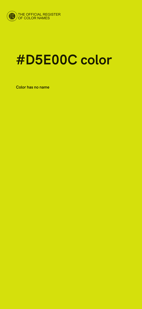 #D5E00C color image