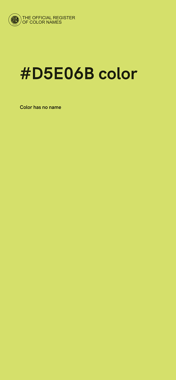 #D5E06B color image