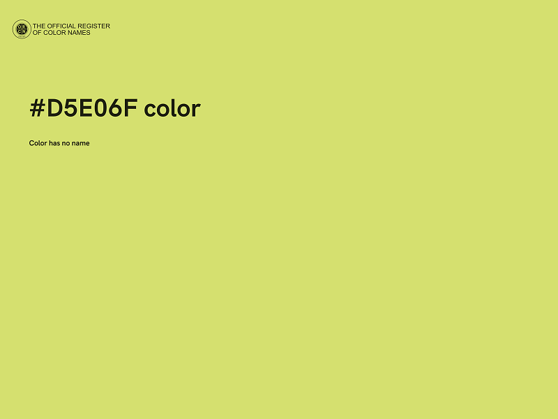 #D5E06F color image