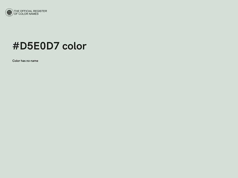 #D5E0D7 color image