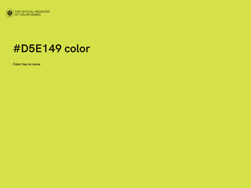 #D5E149 color image