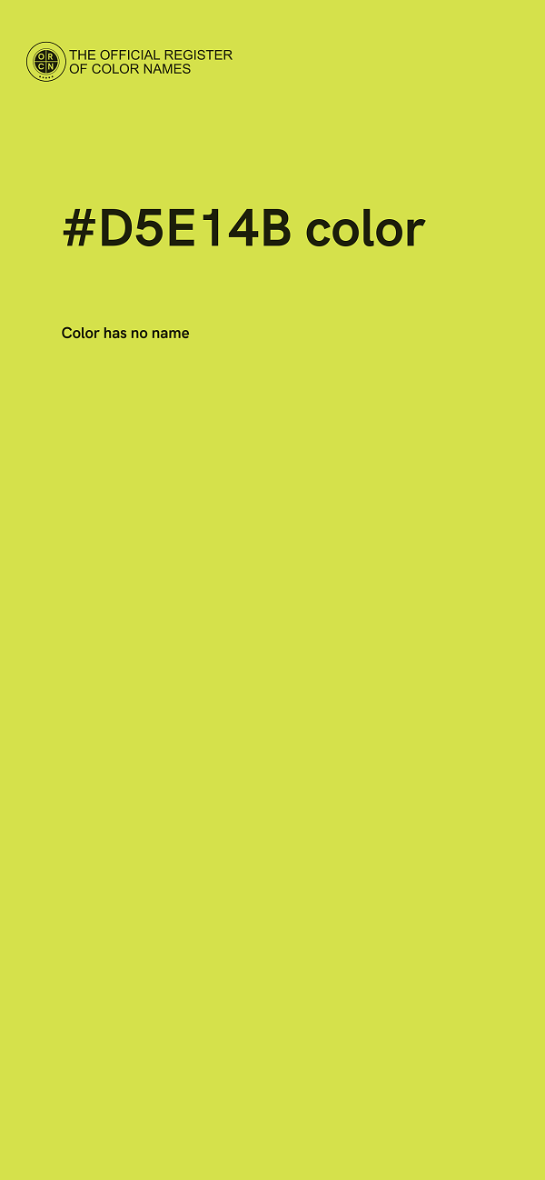 #D5E14B color image