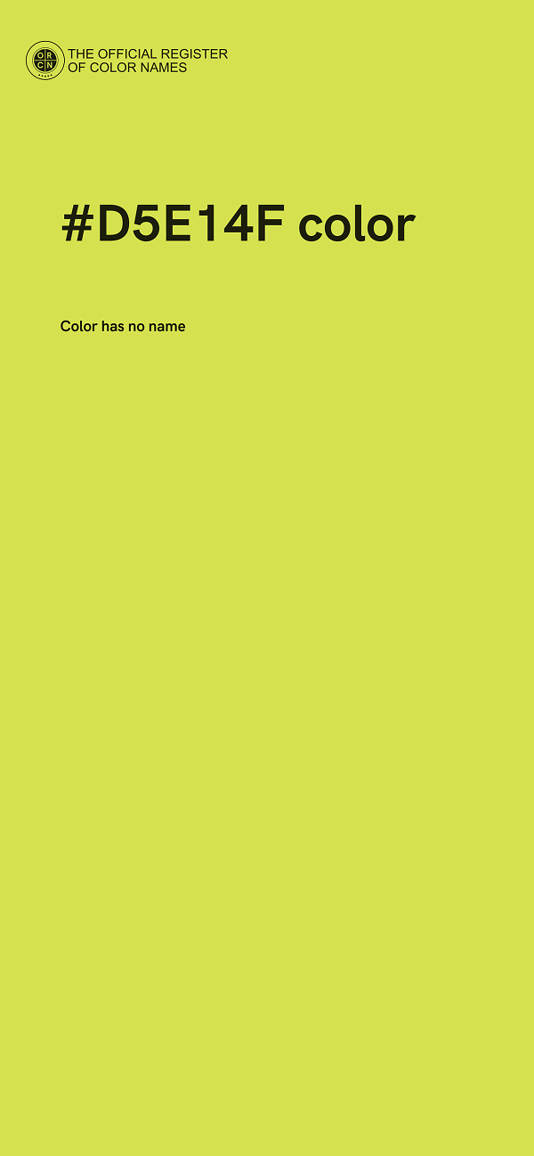#D5E14F color image
