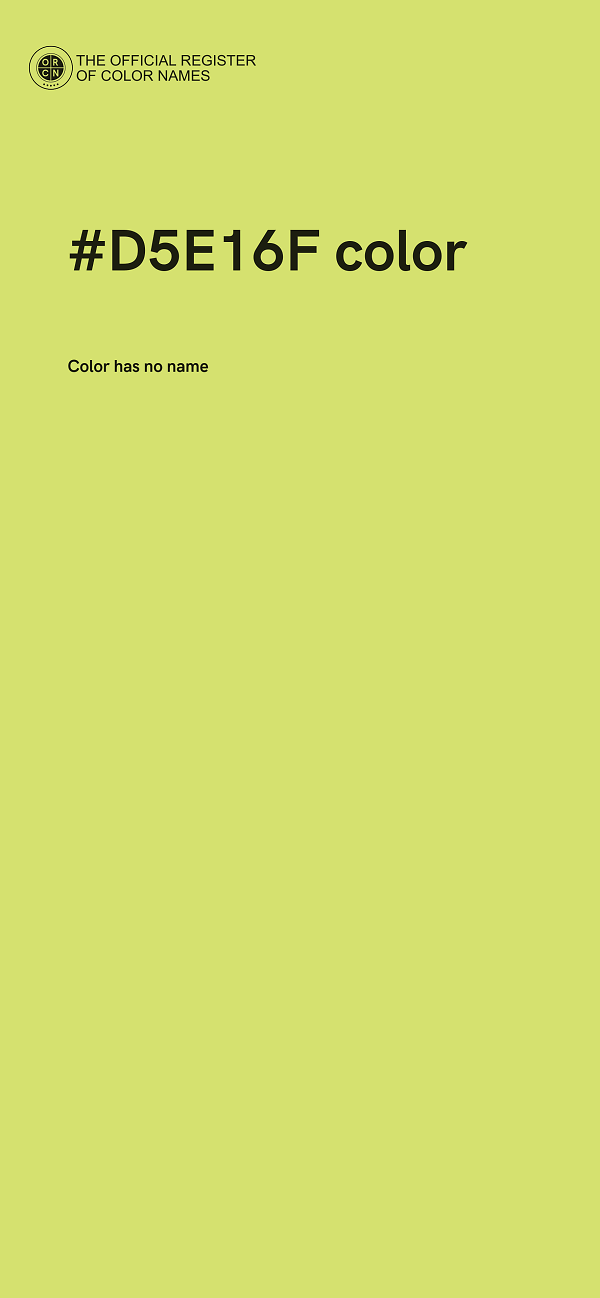 #D5E16F color image