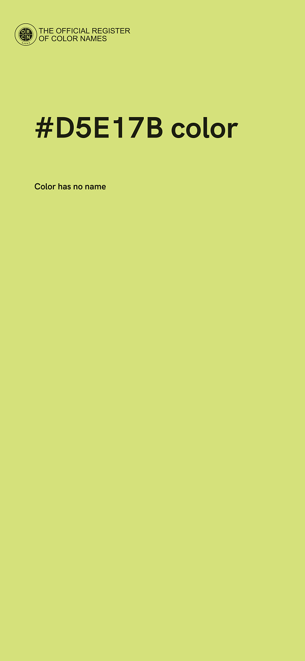 #D5E17B color image