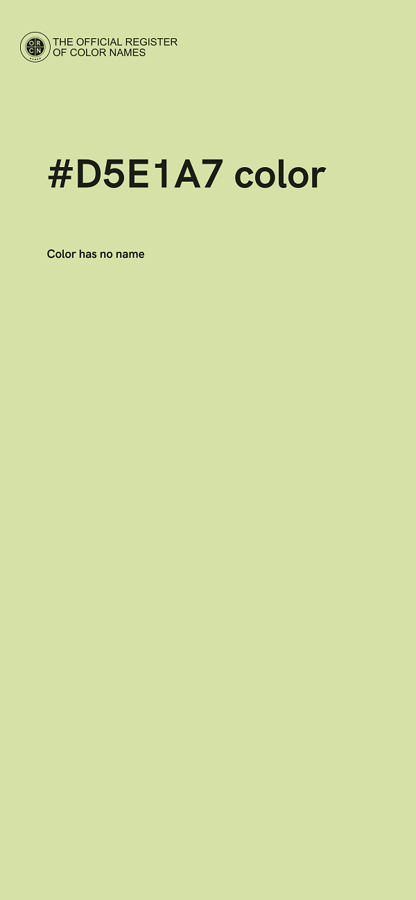 #D5E1A7 color image