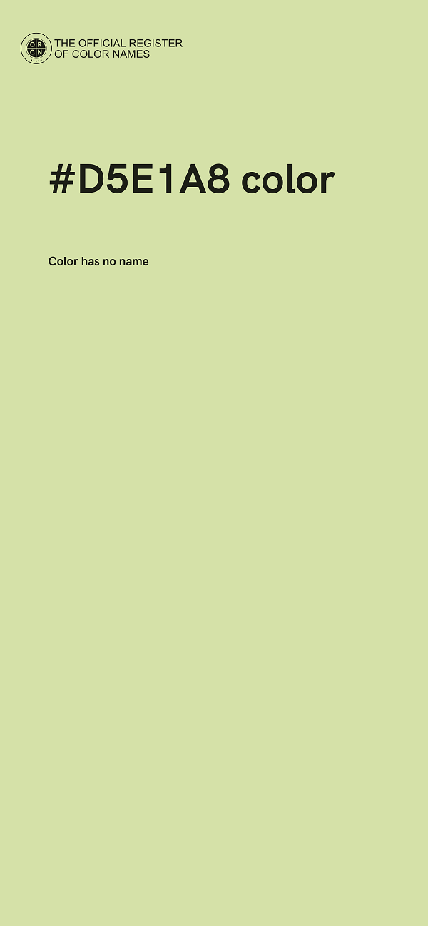 #D5E1A8 color image
