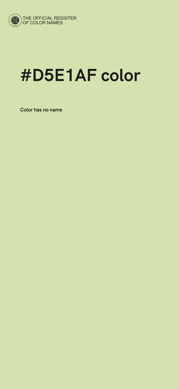 #D5E1AF color image