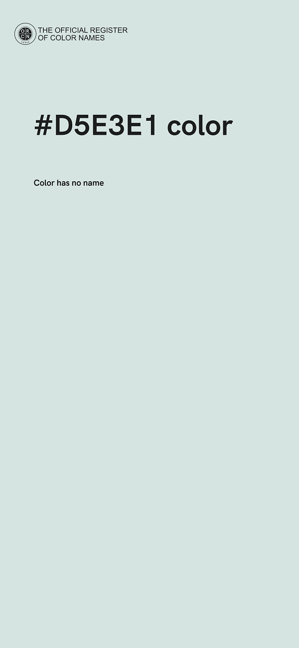 #D5E3E1 color image