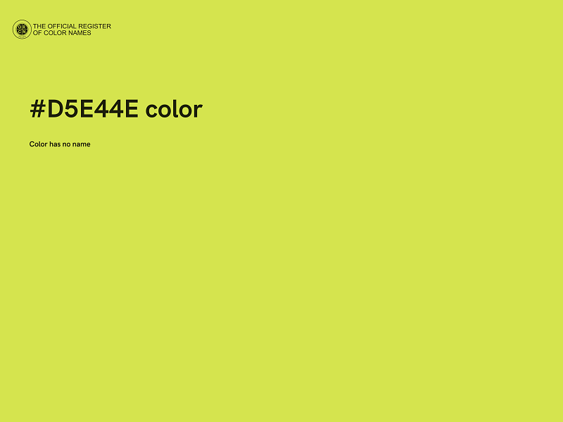 #D5E44E color image