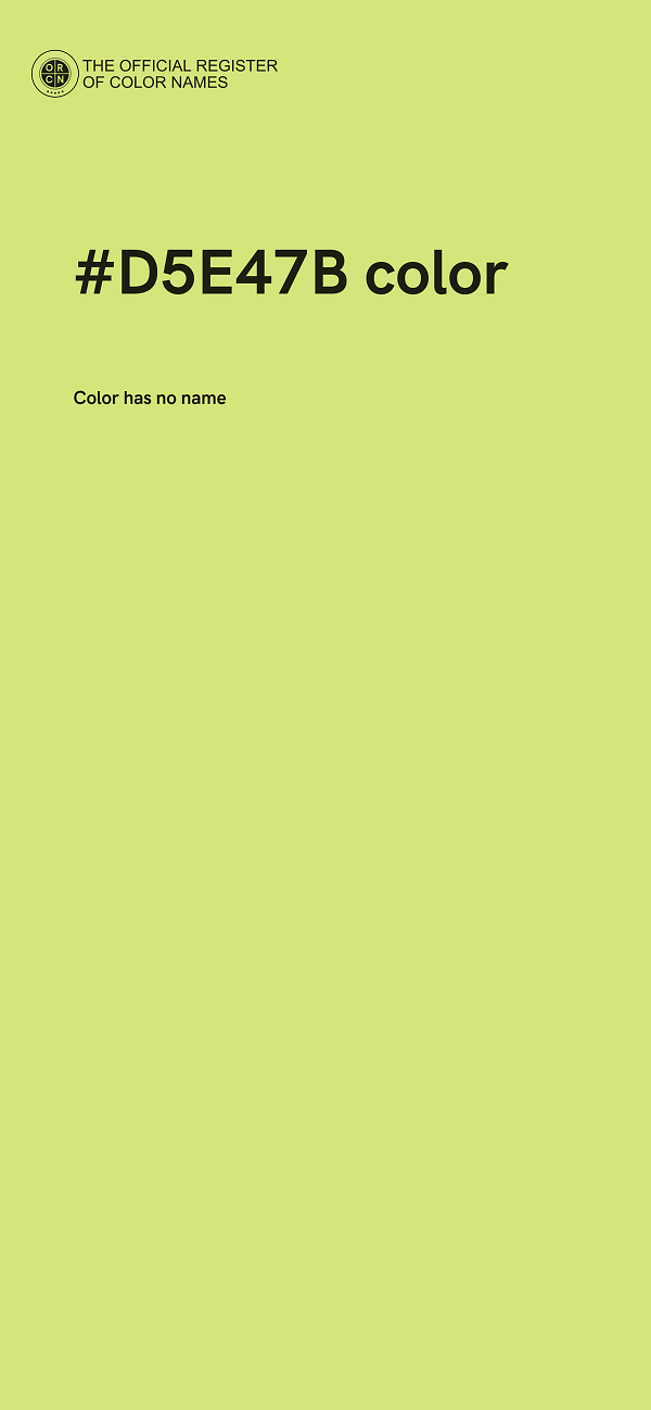 #D5E47B color image