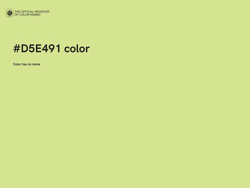 #D5E491 color image