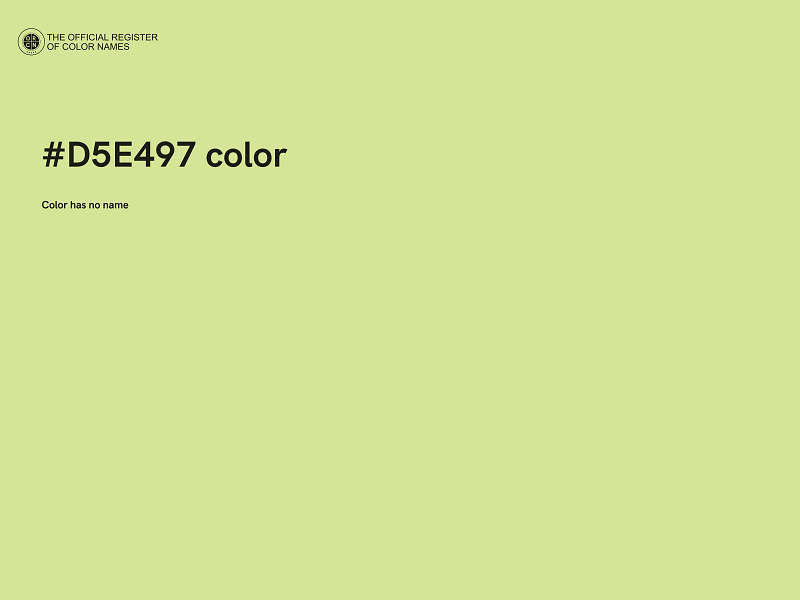 #D5E497 color image