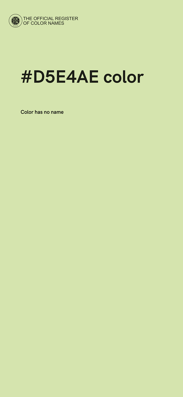 #D5E4AE color image