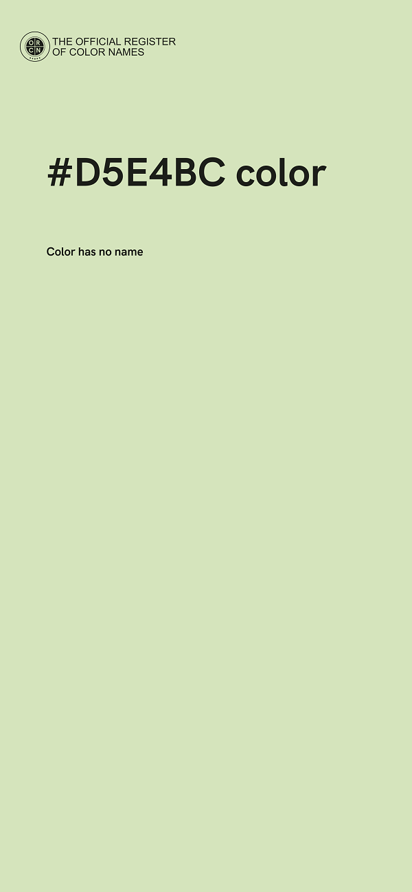 #D5E4BC color image