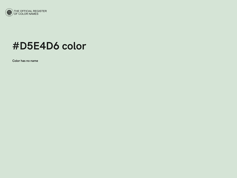 #D5E4D6 color image