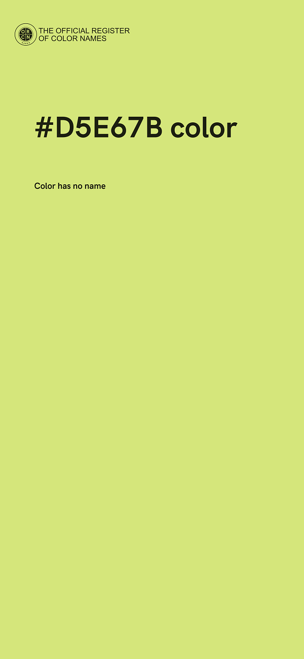 #D5E67B color image