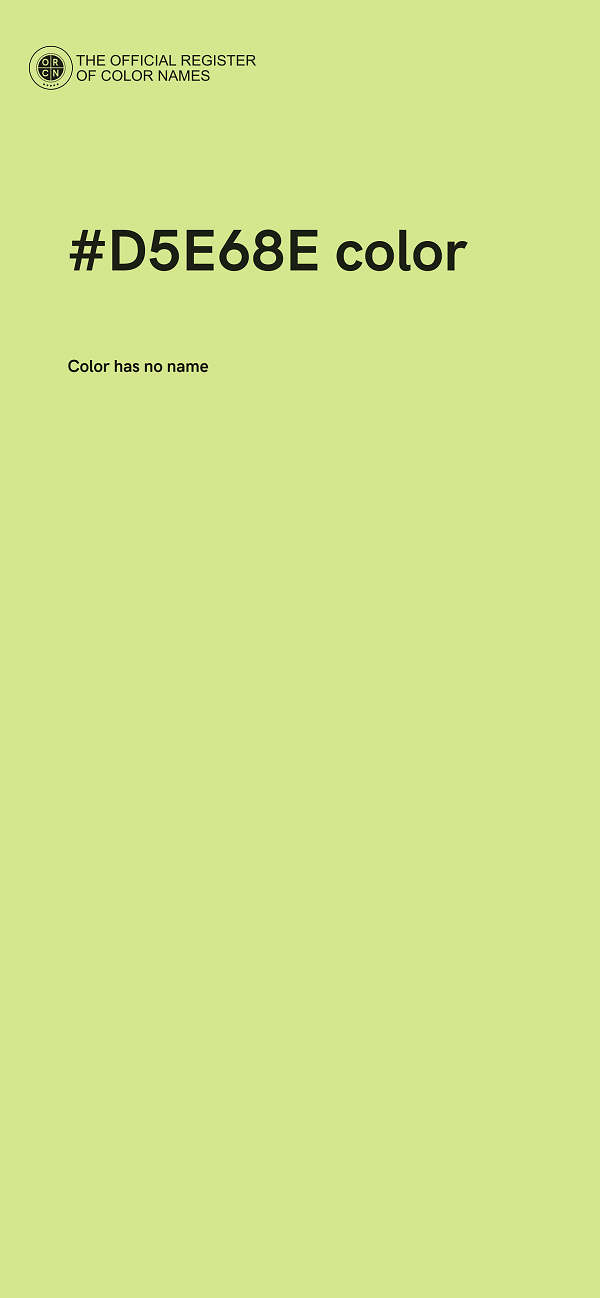 #D5E68E color image