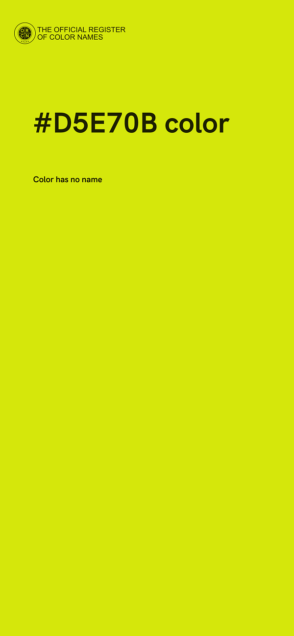 #D5E70B color image