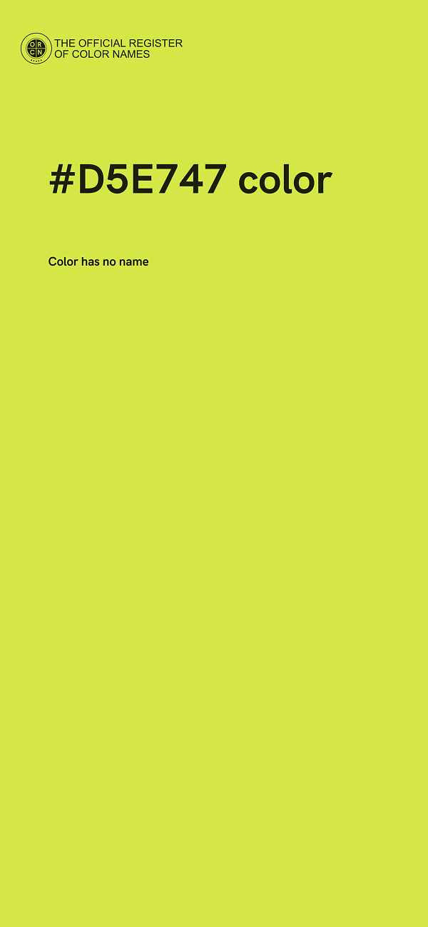 #D5E747 color image