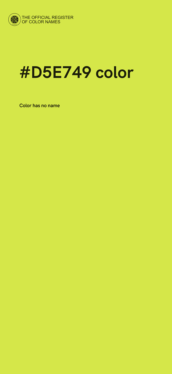 #D5E749 color image