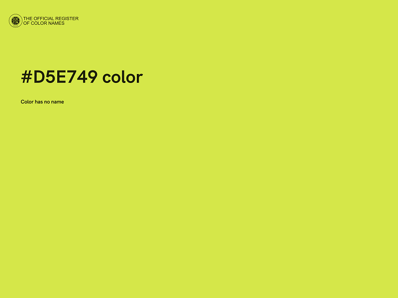 #D5E749 color image