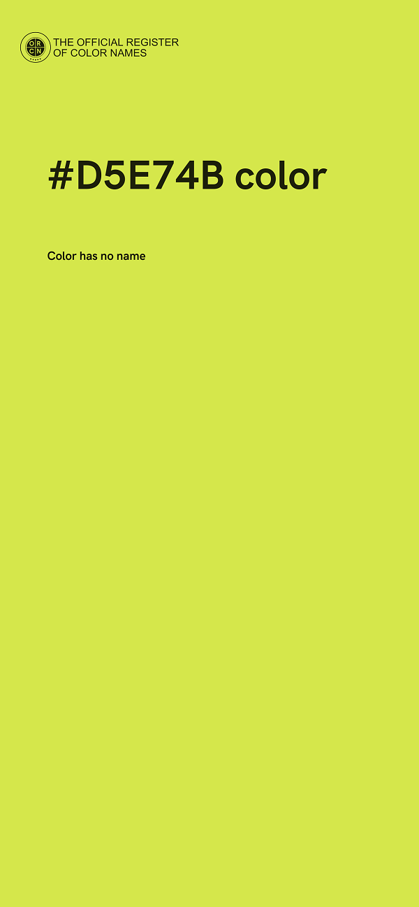 #D5E74B color image