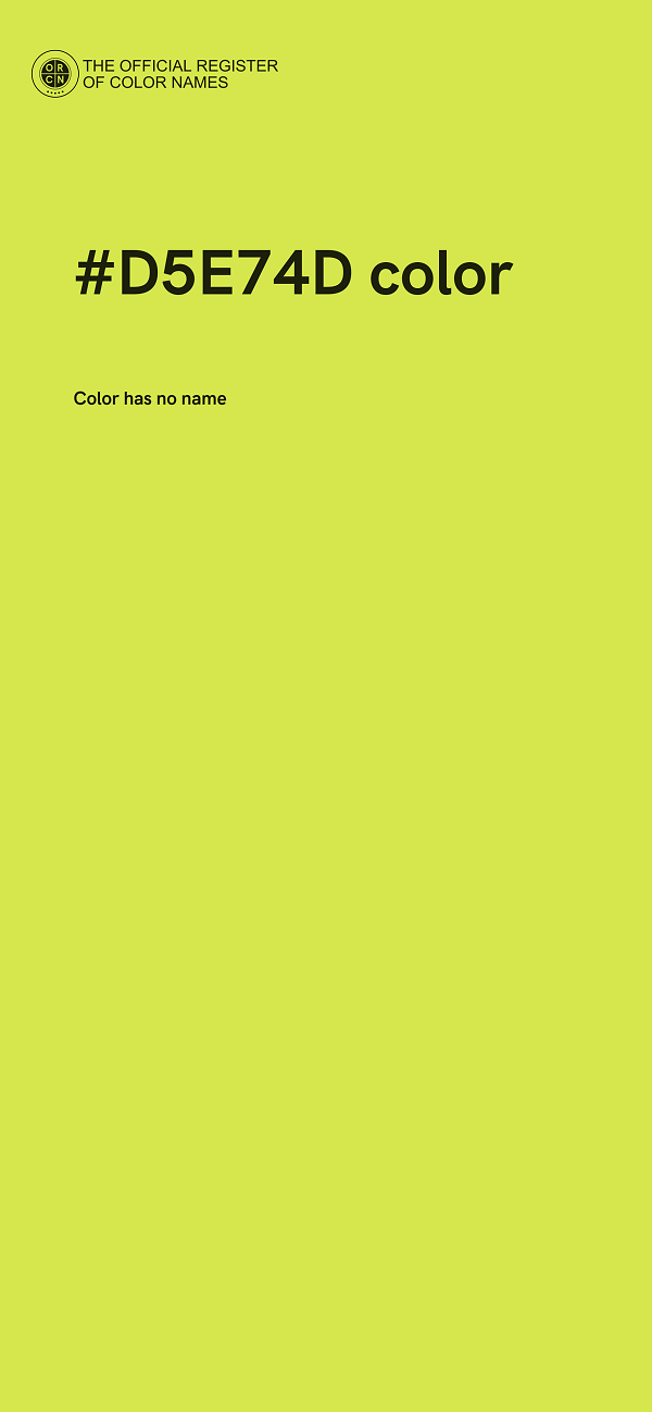 #D5E74D color image
