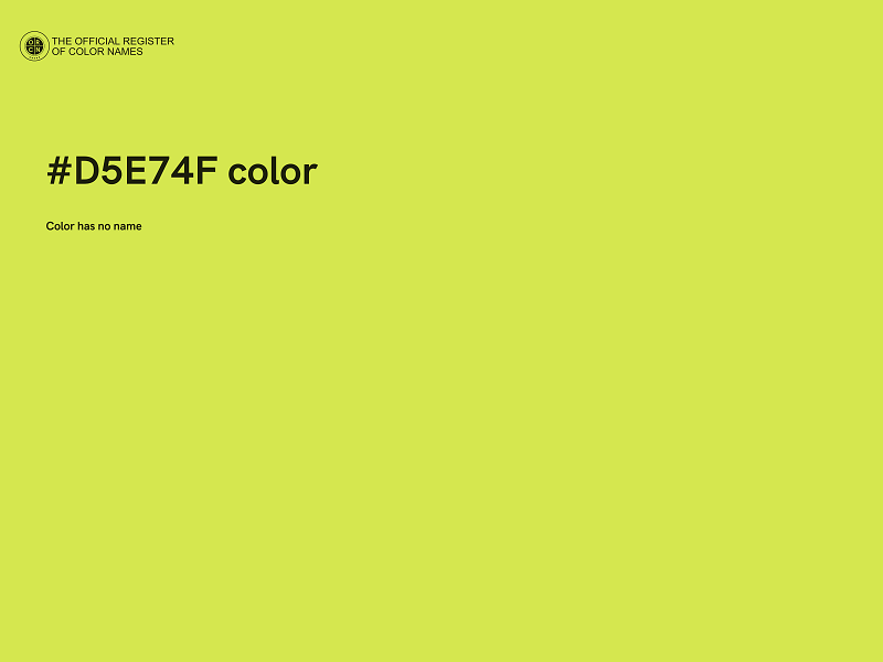 #D5E74F color image