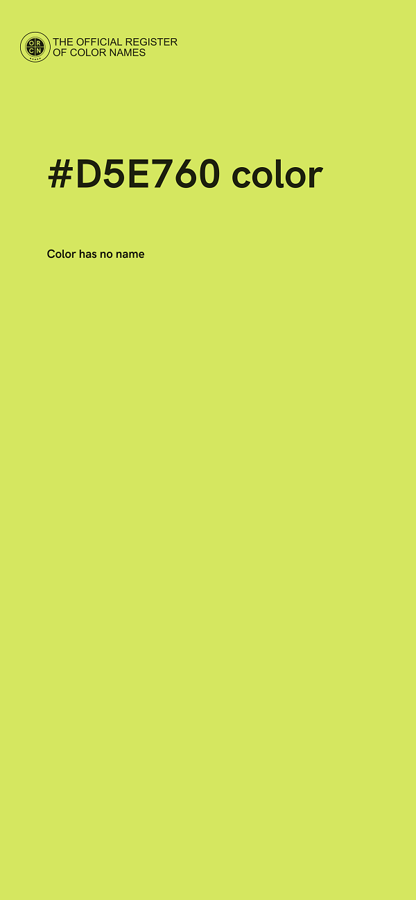 #D5E760 color image