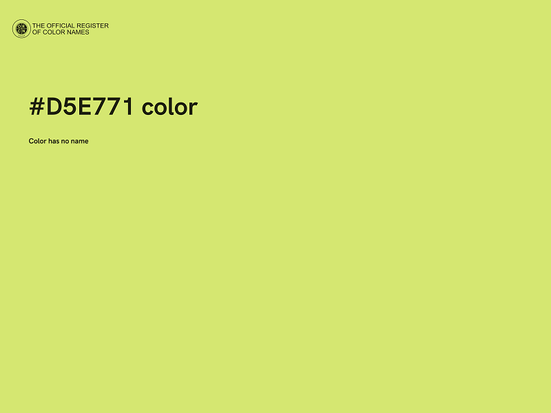 #D5E771 color image