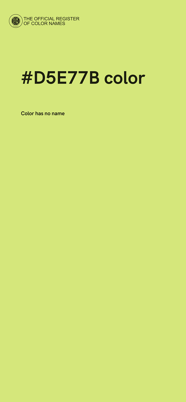 #D5E77B color image