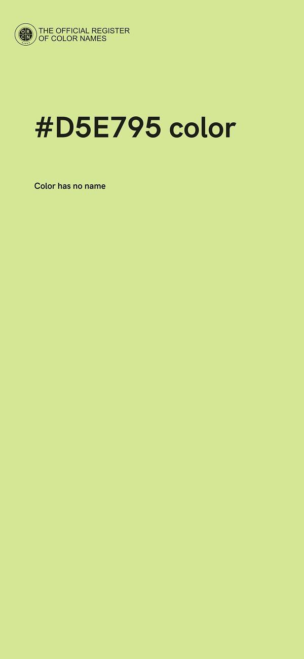 #D5E795 color image