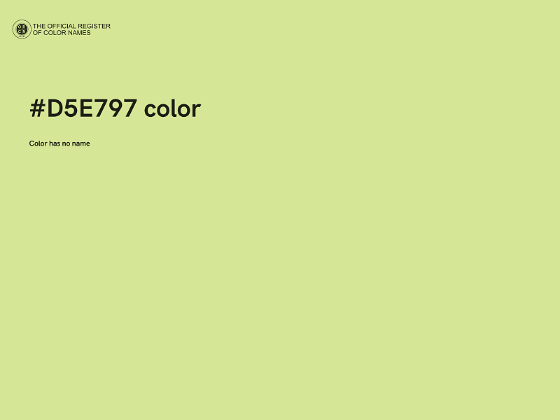#D5E797 color image