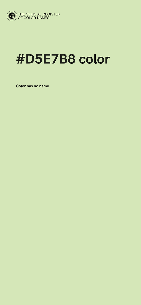 #D5E7B8 color image