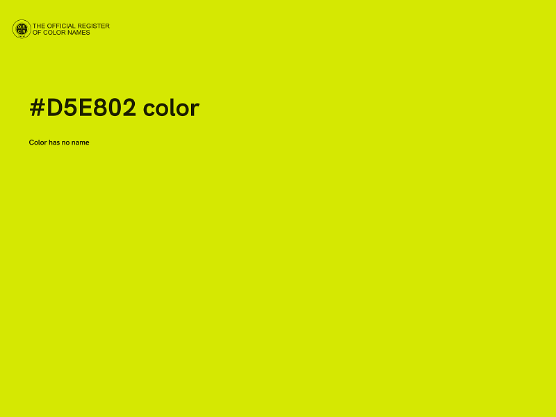 #D5E802 color image