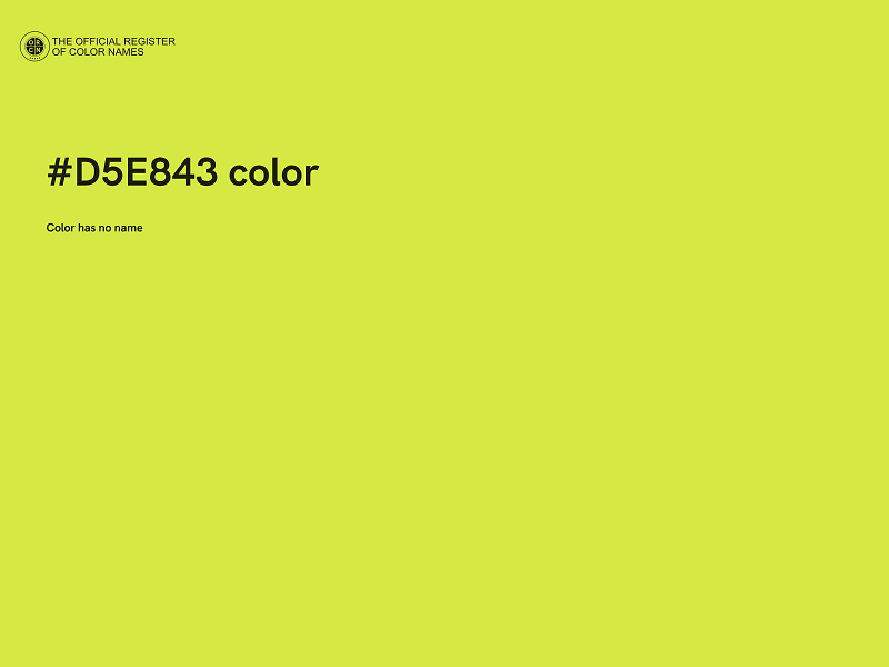 #D5E843 color image