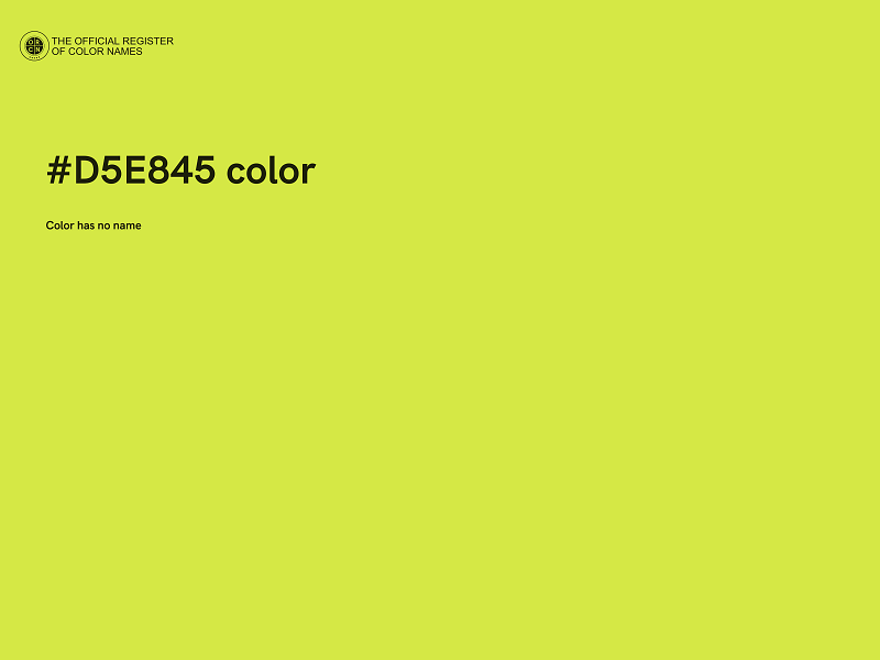 #D5E845 color image