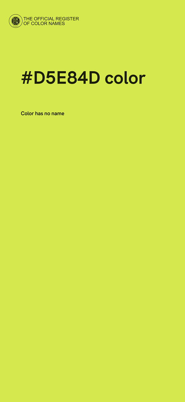 #D5E84D color image