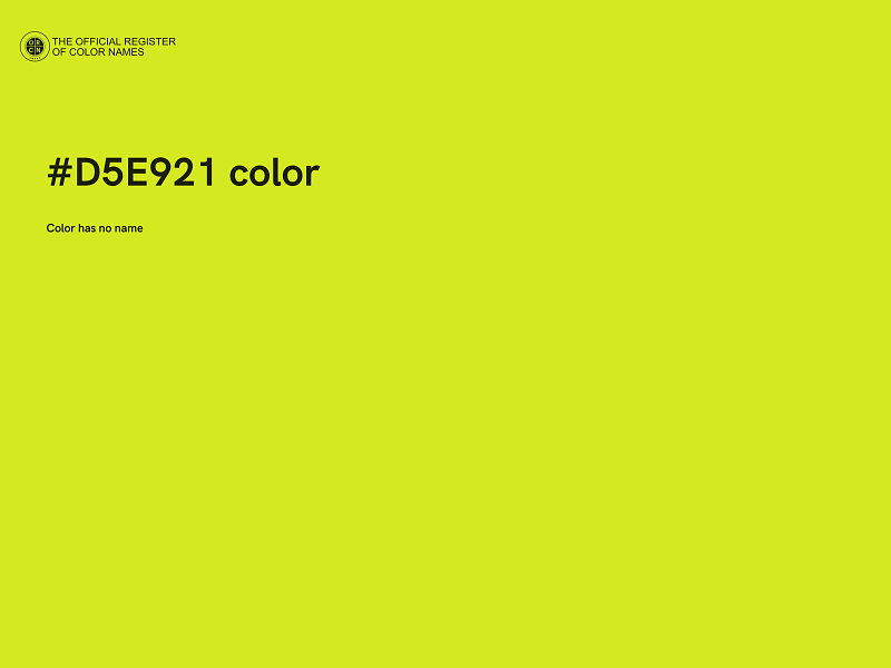 #D5E921 color image