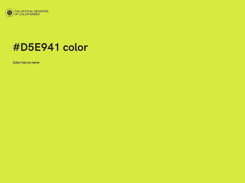 #D5E941 color image