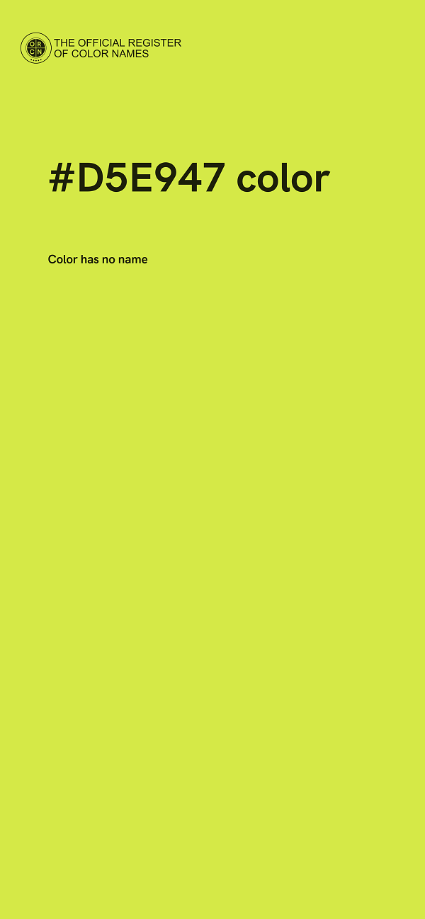 #D5E947 color image